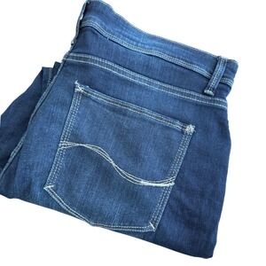 Lee‎ Modern Series Midrise Fit Cropped Bootcut Jeans  16M Dark Wash Button Ankle